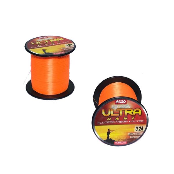 ASSO Ultra Cast 0,26mm/1000m - fluo narancssárga