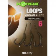 KORDA Loop Rigs 8-as DF Wide Gape X Barbless 18lb 3 db