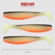 REIVA Flat minnow shad 12,5cm fehér-fekete-piros