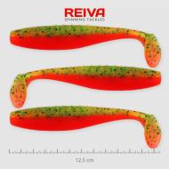 REIVA Flat minnow shad 12,5cm sárga-narancs-flitter