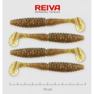 REIVA Zander Power Shad 10cm 4db/cs barna-flitter gumihal