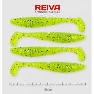 REIVA Zander Power Shad 8cm 5db/cs neonzöld-flitter gumihal