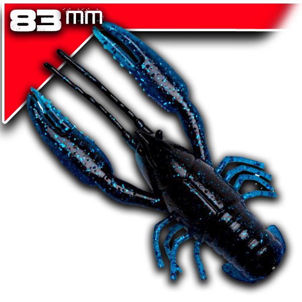 YUM Crawbug - Black Blue - 8,3cm/8db aromásított - Műcsalik - Rákok,  féregutánzatok